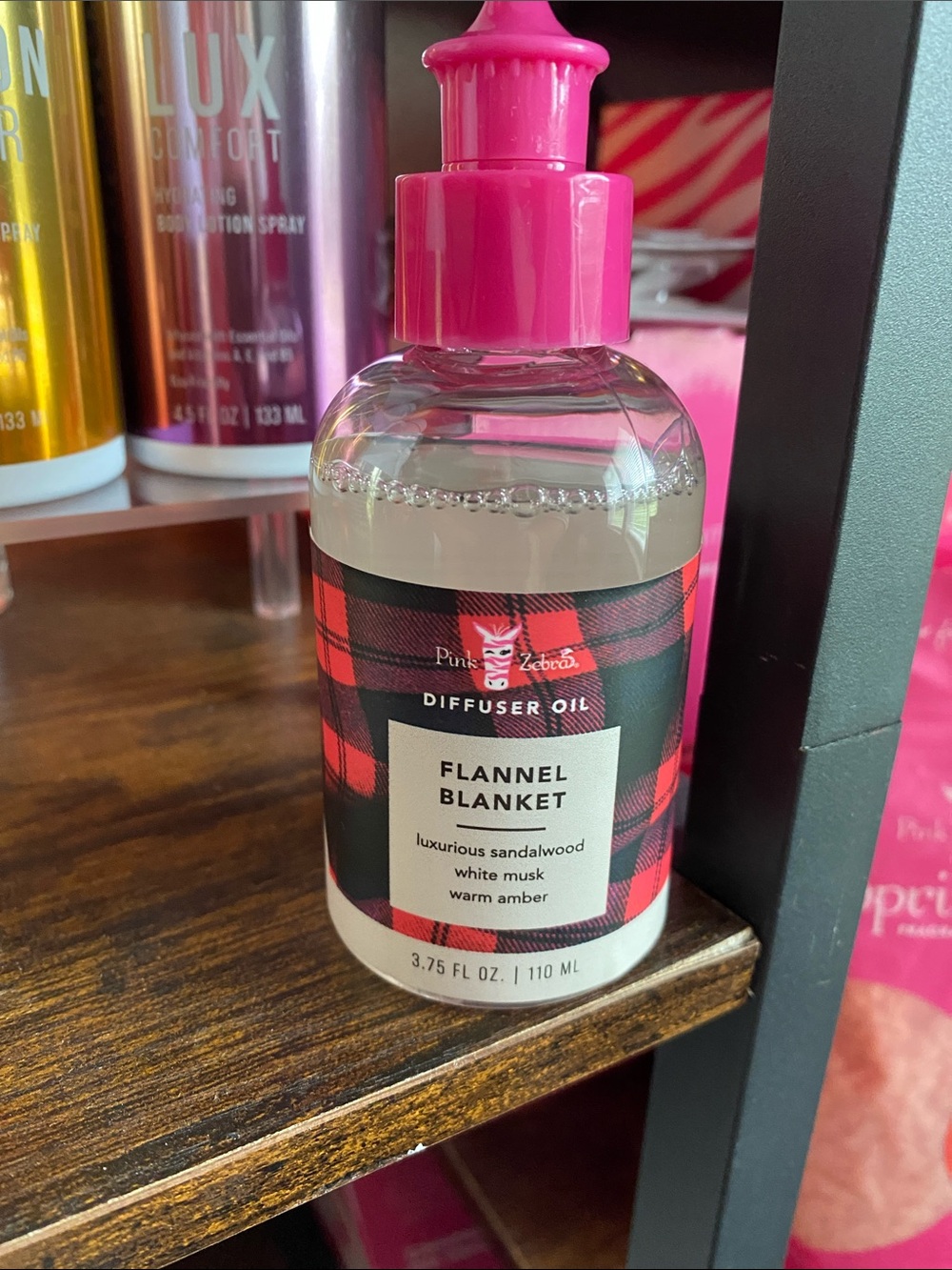 Flannel Blanket Pink Zebra Diffuser Oil